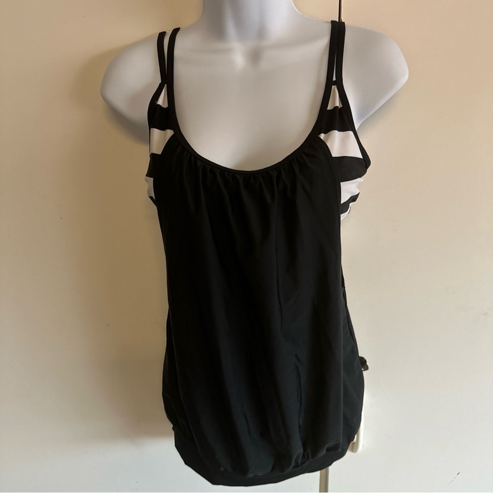 Elegant Black and White Women's Tank Top